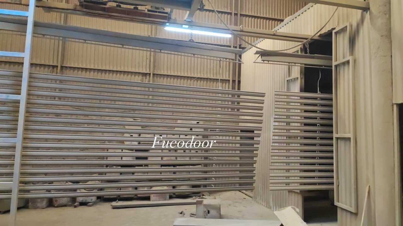 Cửa cuốn siêu trường sơn tĩnh điện, Cửa cuốn siêu trường inox, cửa cuốn siêu trường