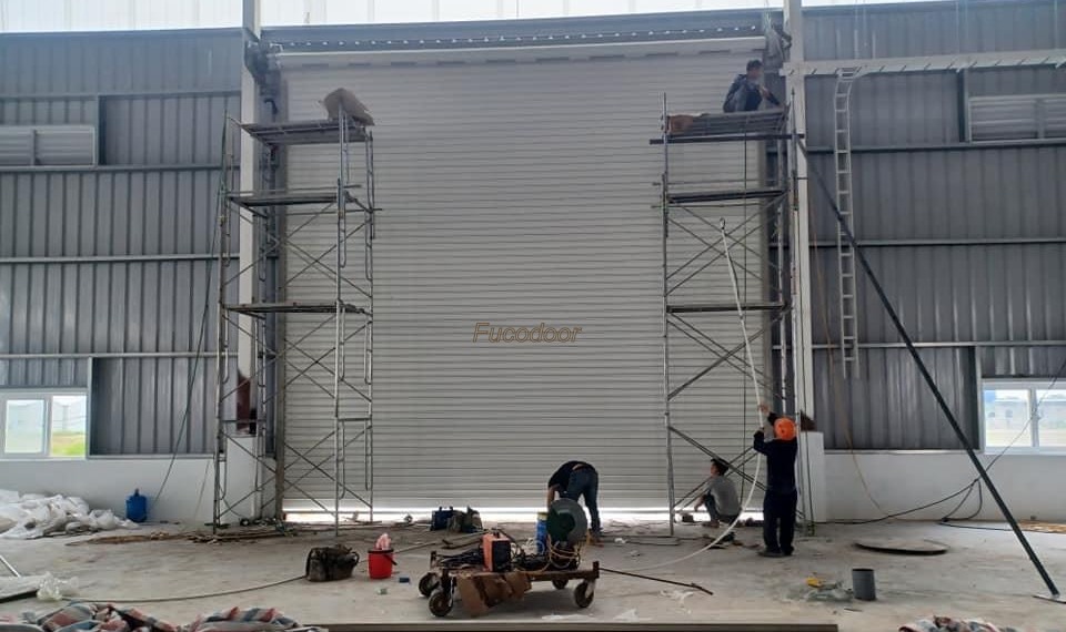 Báo giá cửa cuốn nhà xưởng, Cửa cuốn siêu trường 1,2ly, Siêu Trường tại Quảng Ninh