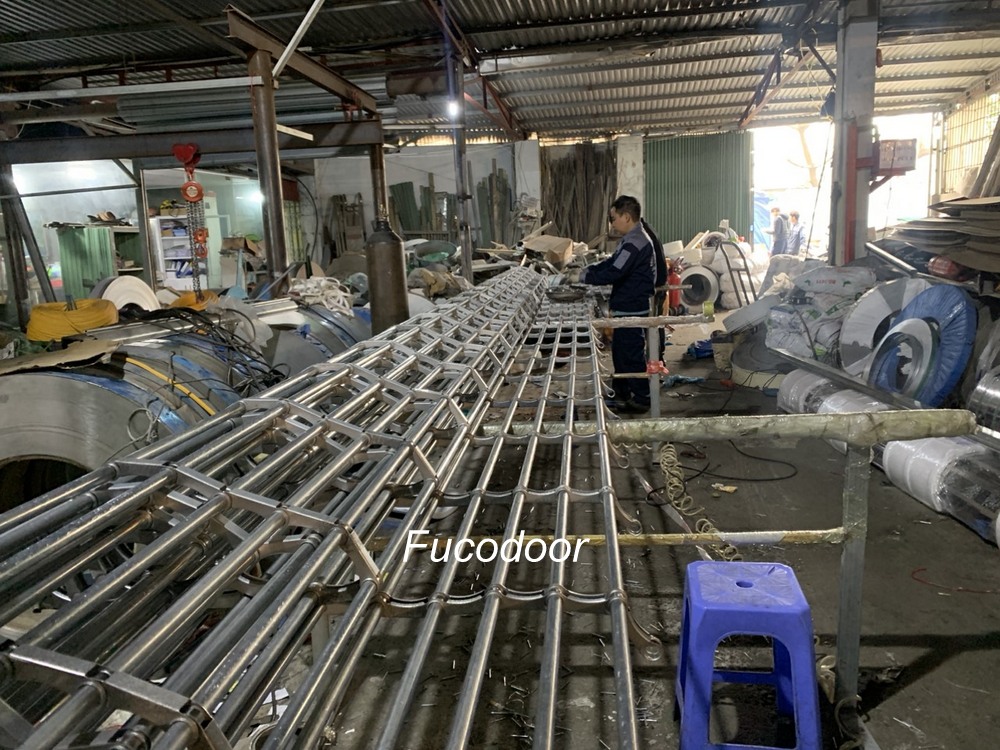 Cửa cuốn song ngang sơn tĩnh điện