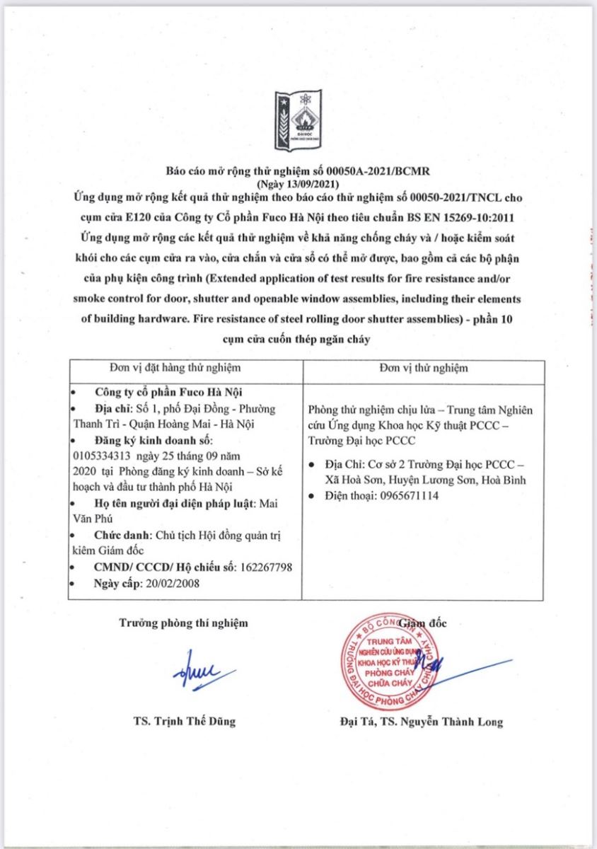 Cửa cuốn chống cháy