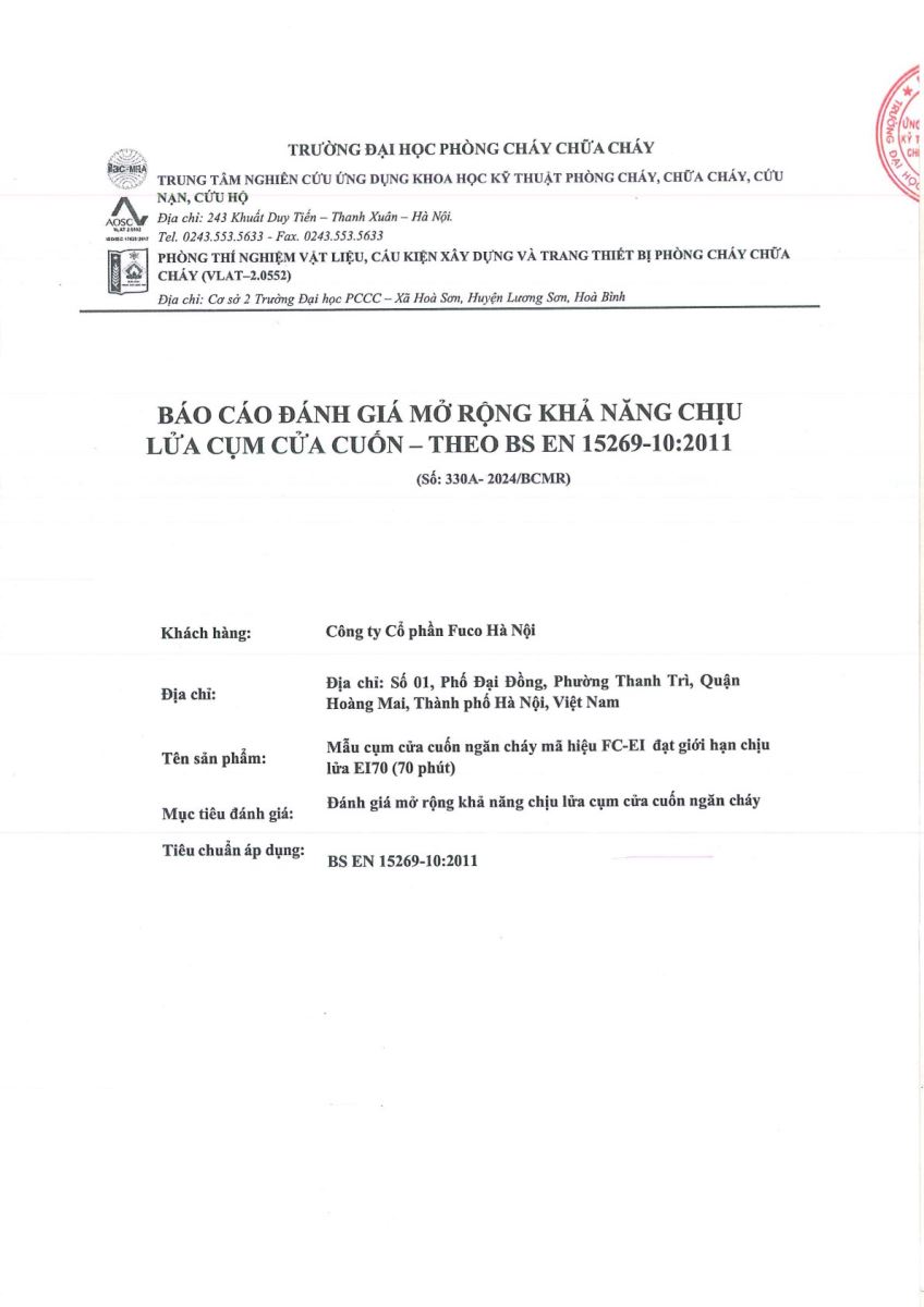 Cửa cuốn ngăn cháy EI, cửa cuốn chống cháy EI 