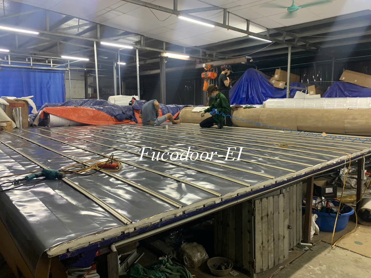 Cửa cuốn chống cháy 2 lớp, báo giá cửa cuốn chống cháy E, EI