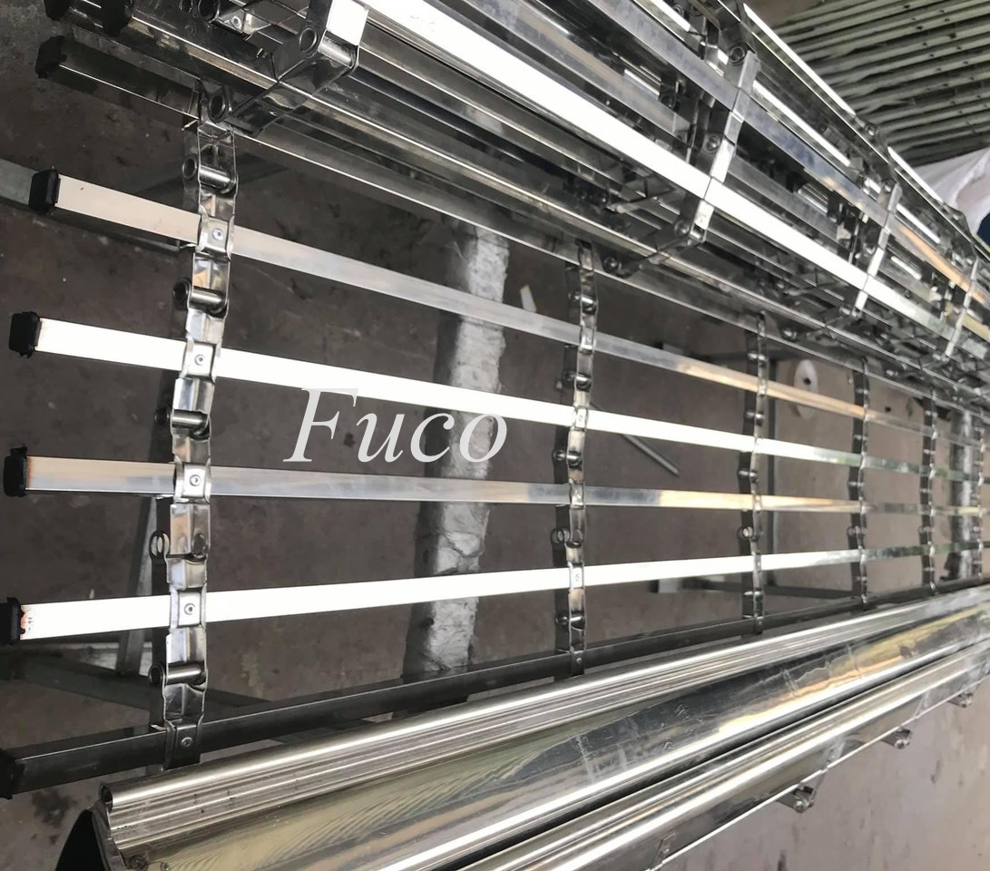 Cửa cuốn song ngang hộp 20x20, INOX 201 và INOX 304