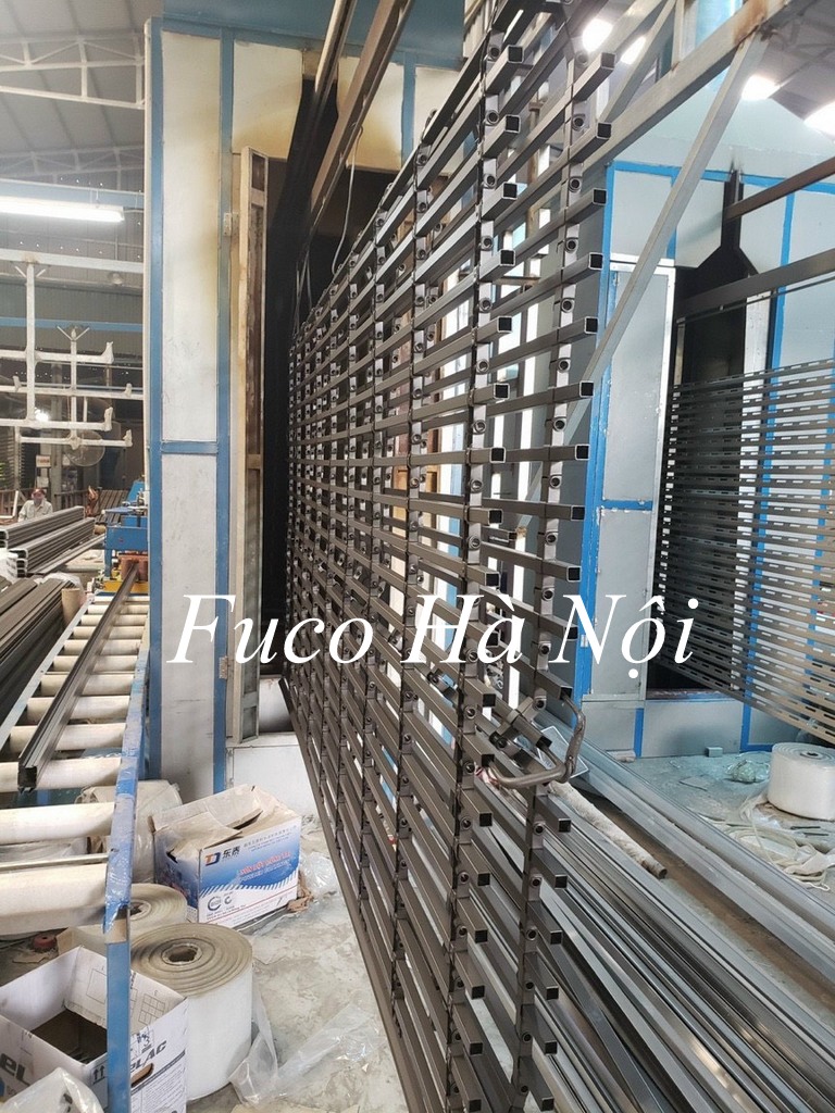 Cửa cuốn song ngang hộp 20x20, sơn tĩnh điện