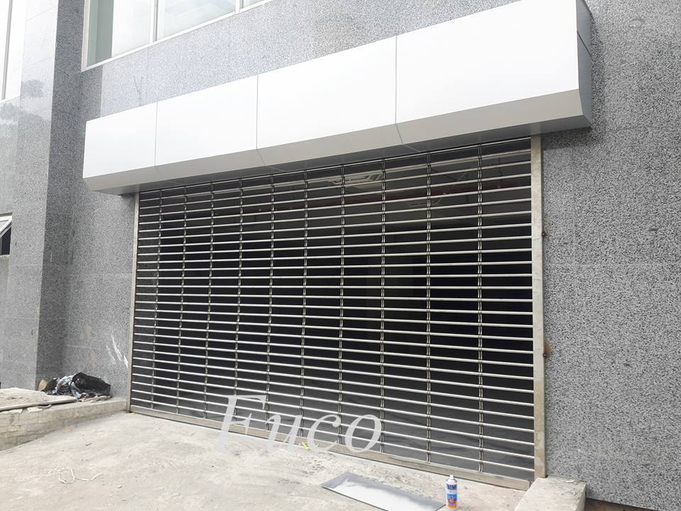 Cửa cuốn song ngang ống tròn 19 và phi 21, INOX 201 và INOX 304