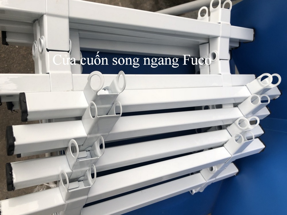 cửa cuốn song ngang vuông sơn tĩnh điện