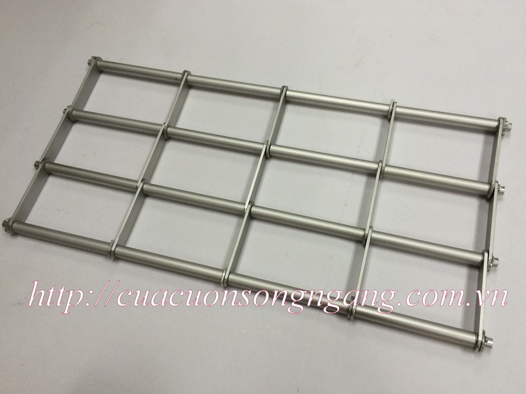 Cửa cuốn song ngang ống lồng INOX 304 Xếp Thẳng
