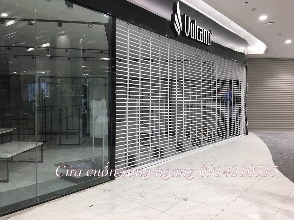 Cửa cuốn song ngang sơn tĩnh điện, cửa cuốn trượt ngang